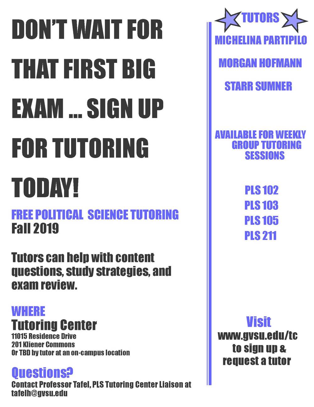 Political Science Tutoring